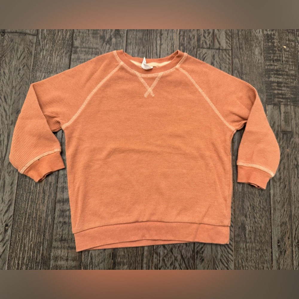 Zara Kids’ Top Stitch Waffle Knit Top